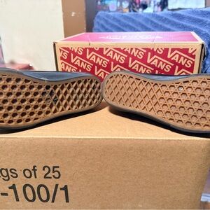 Vans Black and Brown Waffle Sole Shoes